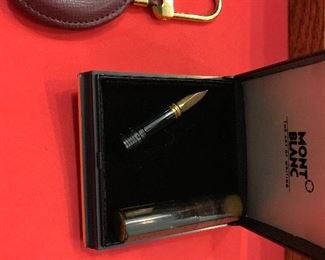 Cartier Leather Key Chain & Mont Blanc Pen Tip