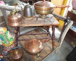 Wonderful Collection Of Brass Serving Pieces
