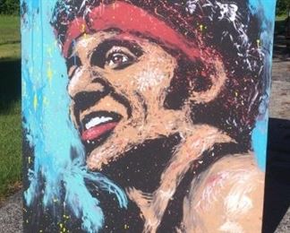 Huge painting of Bruce Springsteen