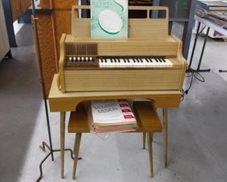 electric organ and stool