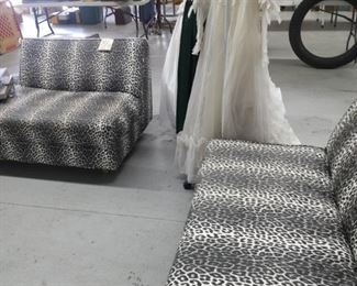 black and white animal print couches