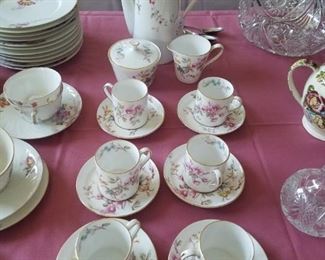 Bone China coffee set, excellent condition.