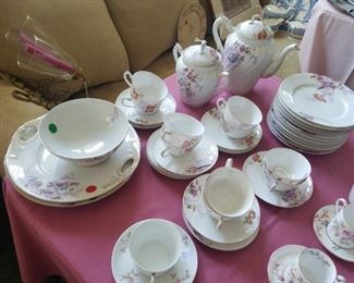 Limoges Coffee set, serving dishes and bowl.