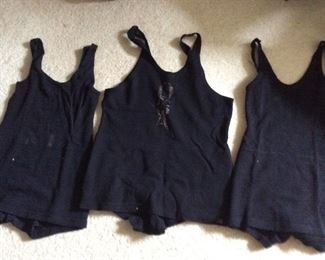 Vintage wool bathing suits, male size 44 with OGA and two women’s suits, one fainting marked NE