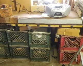 Crates full of tools and supplies