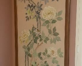 Two large Asian paintings...over 6 ft tall