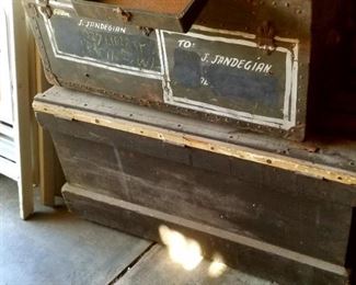 Old army trunks