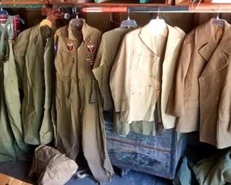 Nice selection of WW 2 Army Air Force clothing in excellent condition.