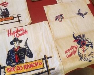 Vintage Hopalong Cassidy hand towels