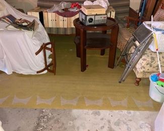 Yellow MCM area rug