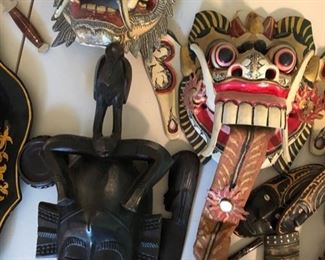 Thailand masks African carvings