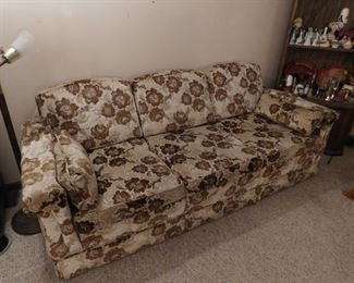 vintage floral sofa