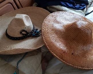 Large collection of hats of all kinds, caps and visors