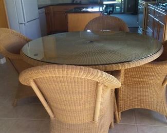 lots of beautiful patio furniture
