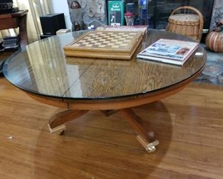 Coffee Table made from Oak Round Table.