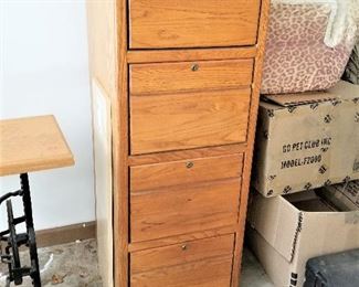 Oak Legal Size Filing Cabinet