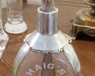 Vintage STERLING Haig's Decanter 