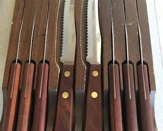 Vintage steak knife set