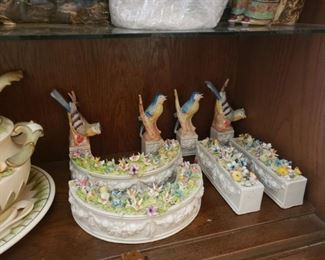 Spectacular capodimonte 8 piece centerpiece in excellent condition is a rarity.  Will make any event a special one.