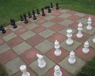 The Chess pieces are for sale, the board is not.