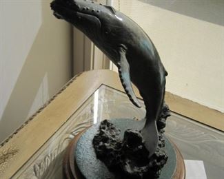 Whale figurine.