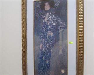 Gustav Klimt framed art work of Emilie Flöge.