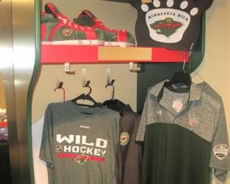 Minnesota Wild Hockey!!!  Locker, bags, shirts, hats, many new with tags.