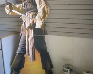 Pirates of the Caribbean cutout of Johnny Depp. 