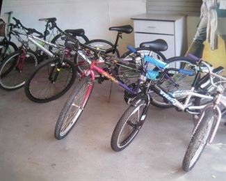 Several bikes.