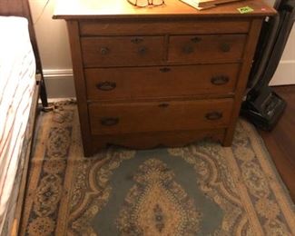antique victorian oak comode