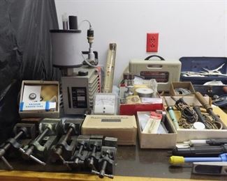 At left:  5 hp Edwards high vacuum pump.  To the right, a Stokes McLeod Gage.