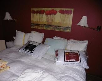 King Bed and Art Work