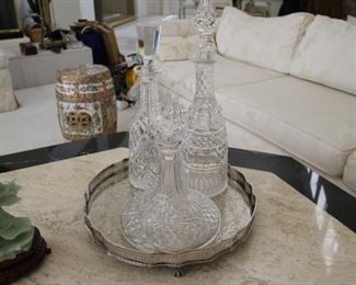 Lots of Baccarat, Orrefors and signed crystal pieces