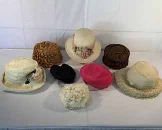 Ladies Vintage Hats 8 Piece   https://ctbids.com/#!/description/share/196907