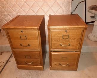 Oak filing cabinets