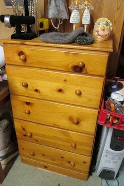 x 5 drawer pine dresser