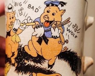 Early Disney Big Bad Wolf Mug