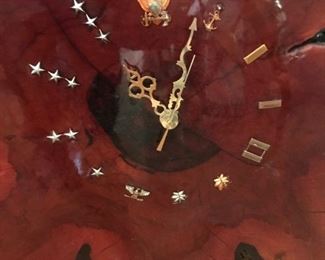 Close up of "ranks" as hour markers.  