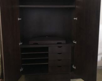 CUSTOM ENTERTAINMENT CENTER WITH STORAGE