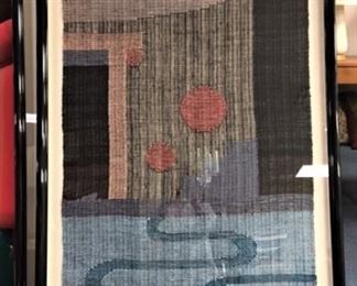 Fiber Art, signed, PAIR