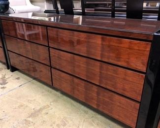 Matching Rosewood and Lacquer Dresser night stands available