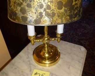 Brass Lamp with Gold Lamp Shade https://ctbids.com/#!/description/share/198228