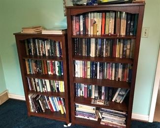Wood Bookcases and Books