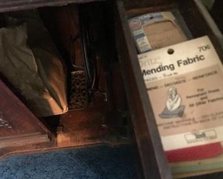 Antique Davis Minnesota Sewing Treadle Cabinet 