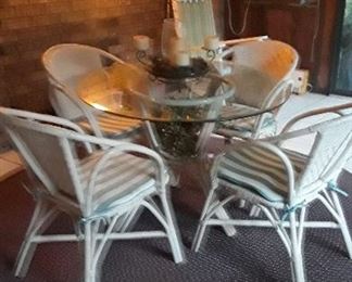 RATTAN table and chairs