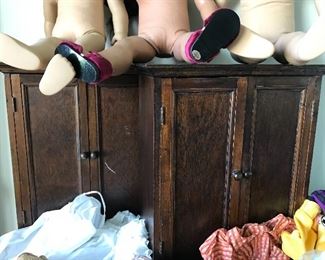 A pair of clothes cupboards