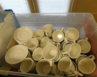 Lots of Restaurant Cups and Saucers