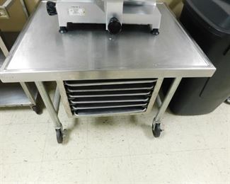 Stainless Portable Prep Stand with Trays