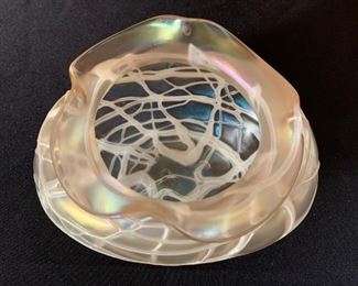 Spiderweb Antique Art Glass