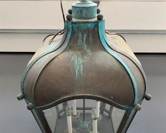 Set of Four Copper Oversized Outdoor Lanterns